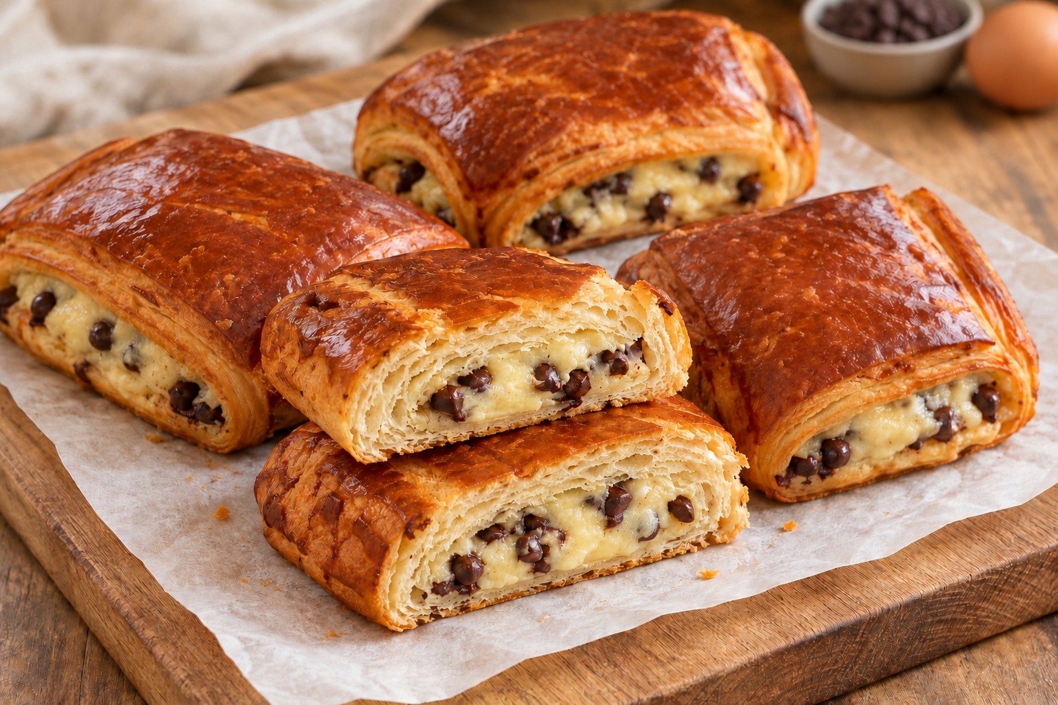 Pains suisses à la crème pâtissière et au chocolat 🥐