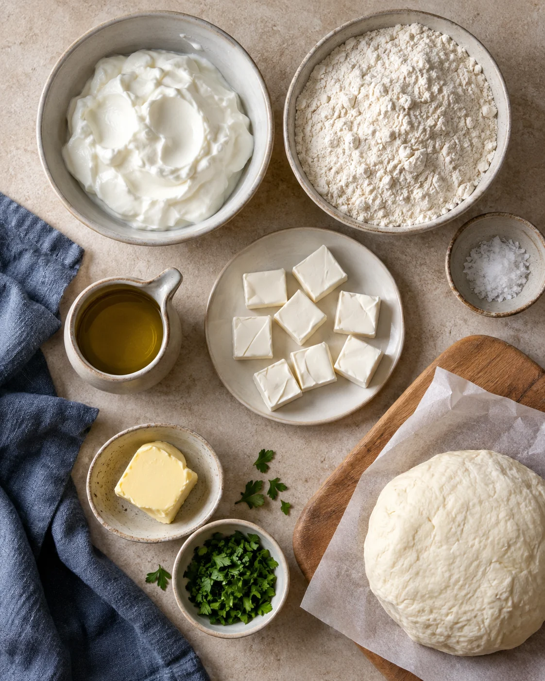 Ingrédients pour Cheese naans
