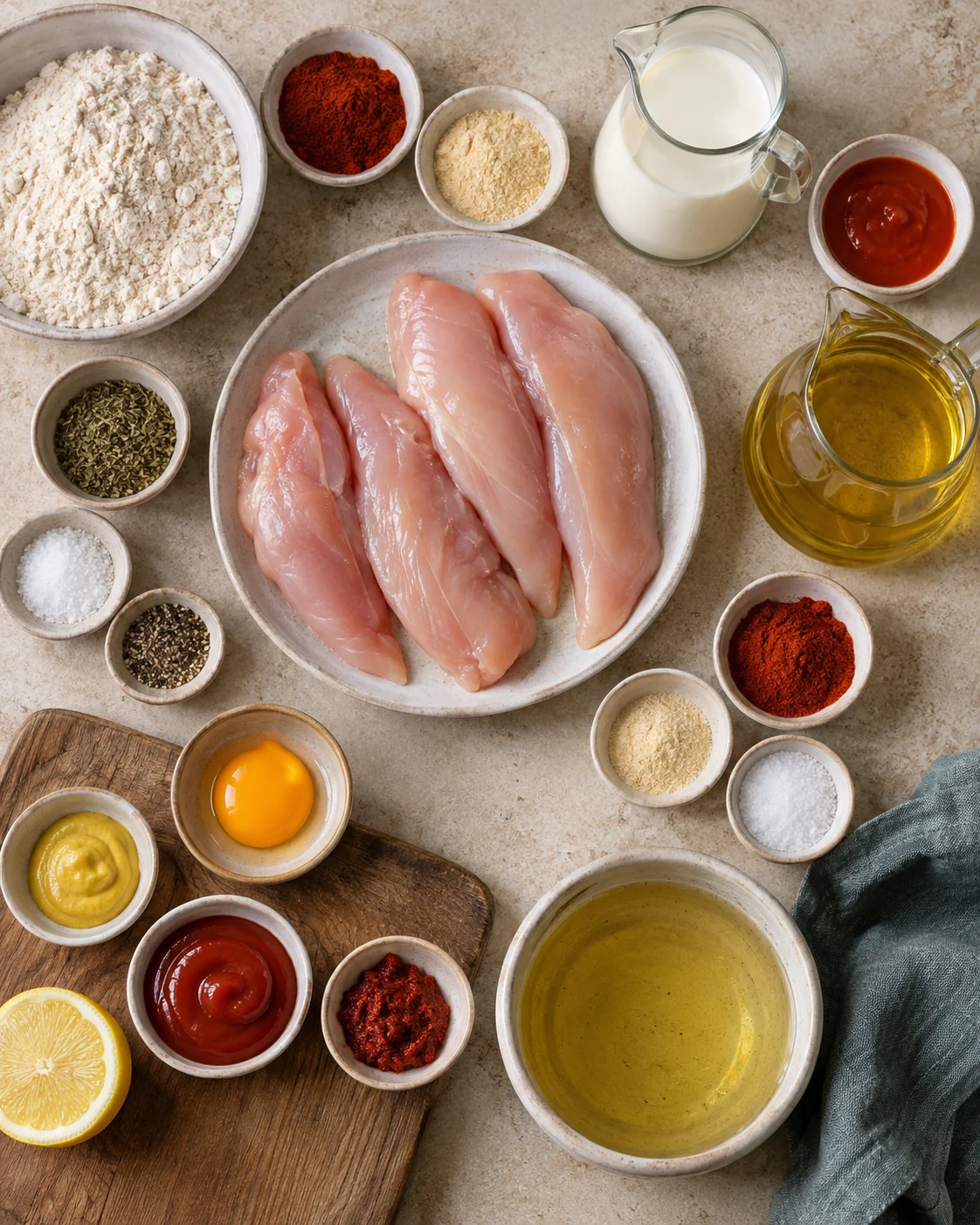 Ingrédients pour Crispy tenders et sauce samouraï maison