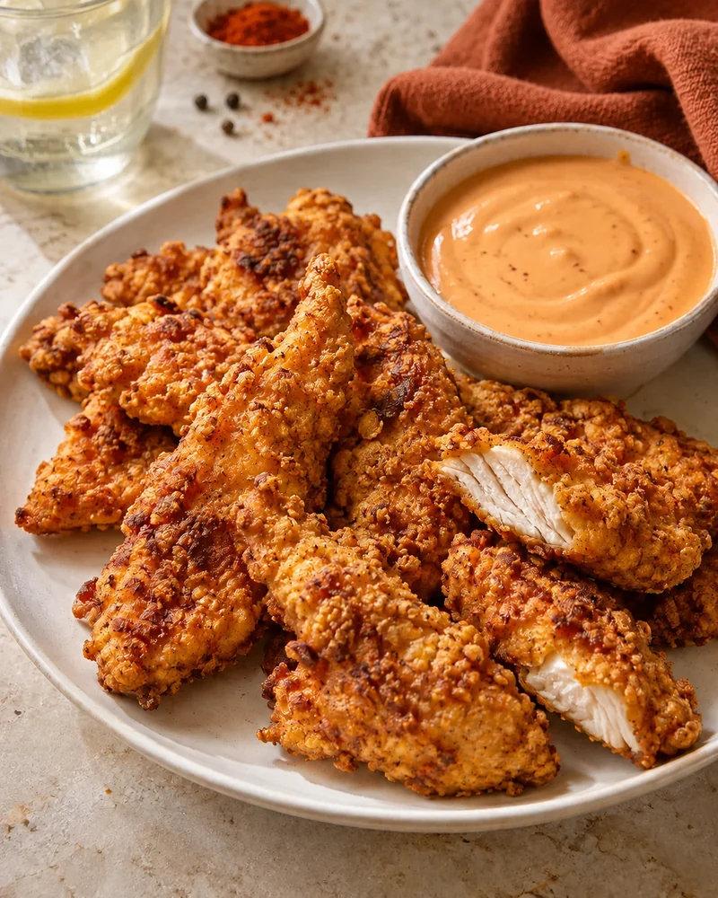 Crispy tenders et sauce samouraï maison