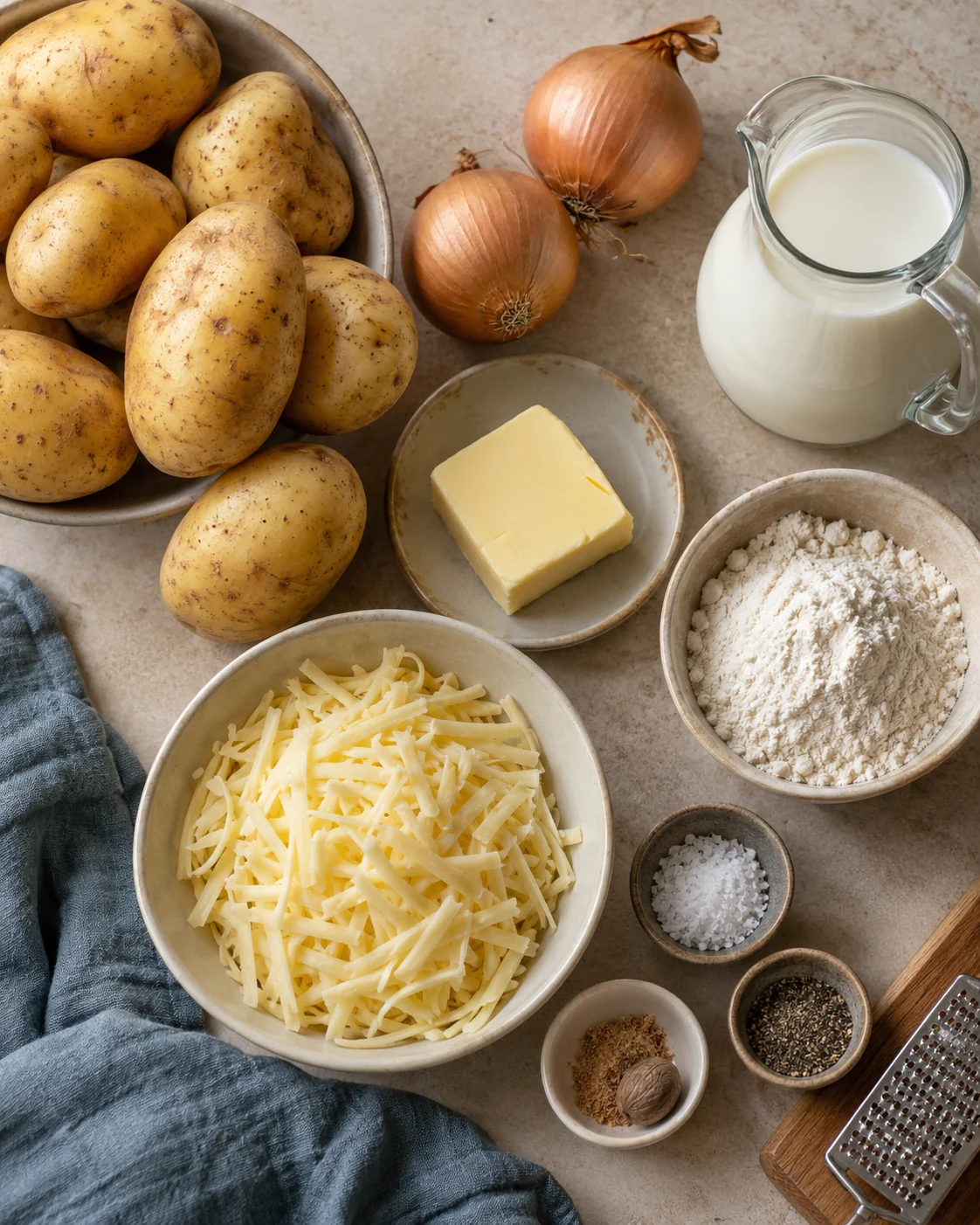 Ingrédients pour Gratin de pommes de terre super gourmand