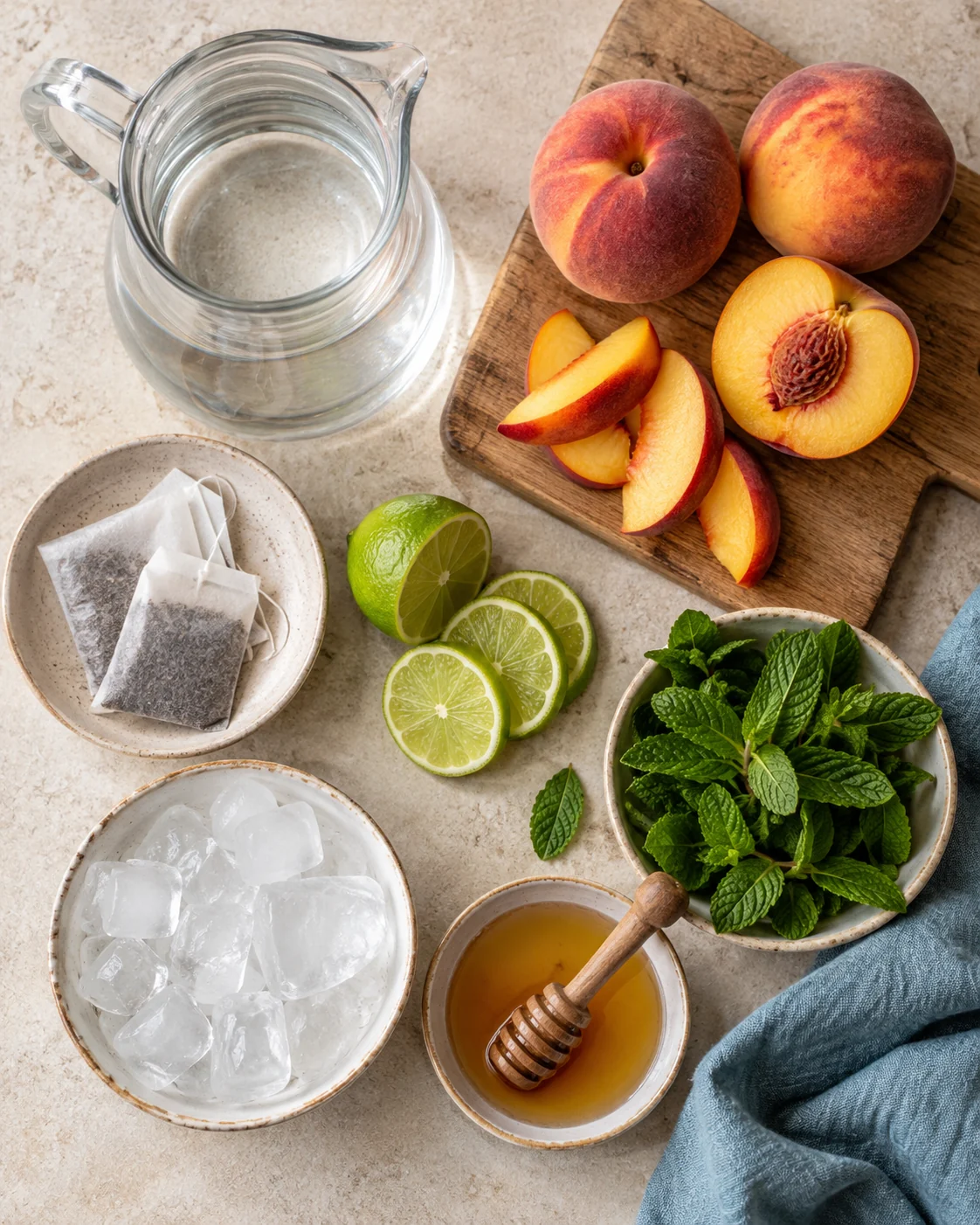 Ingrédients pour Ice tea pêche
