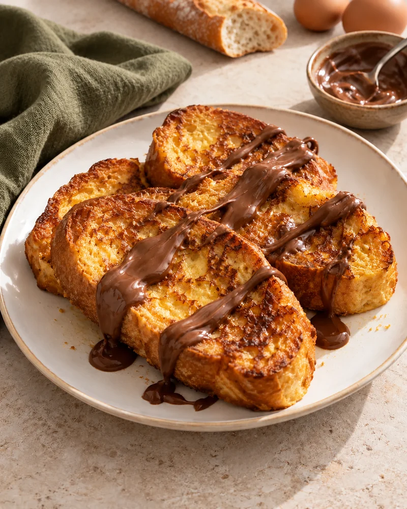 Pain perdu avec du pain rassis