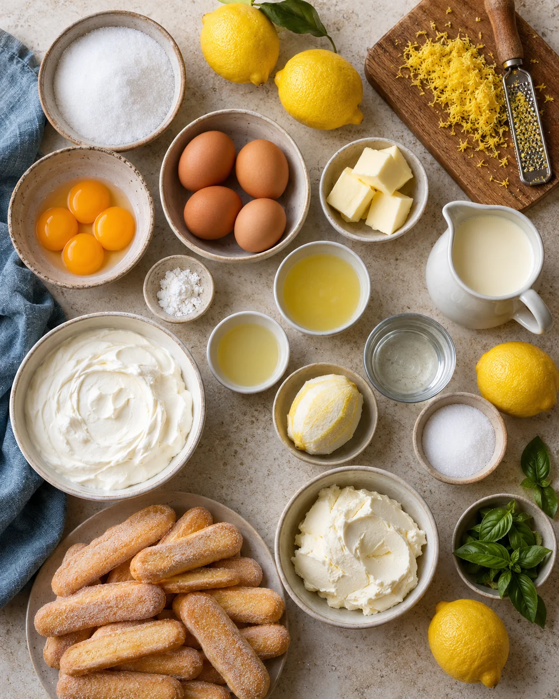 Ingrédients pour Tiramisu Citron