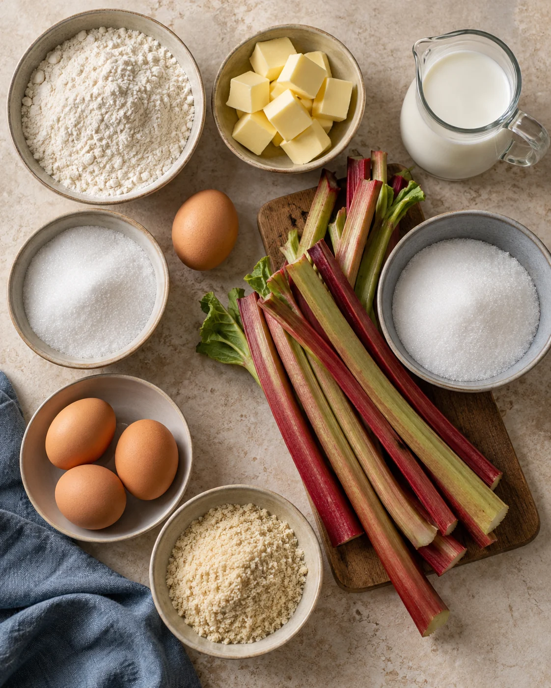 Ingrédients pour Tarte à la rhubarbe