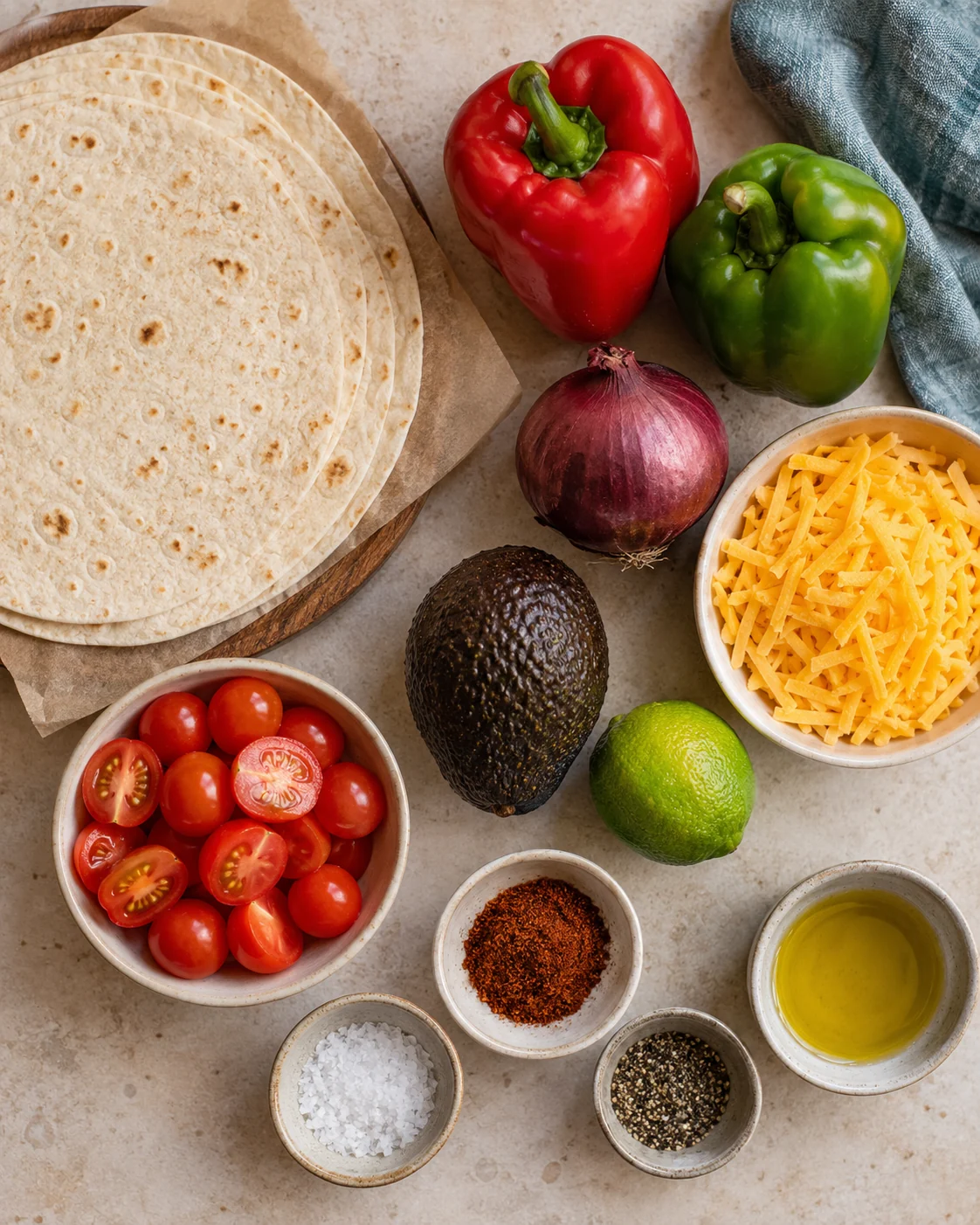 Ingrédients pour Quesadillas veggie
