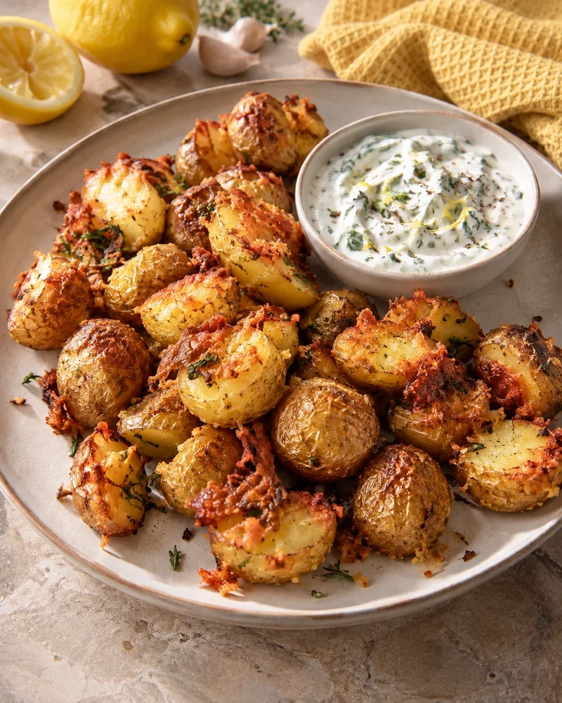 Crispy parmesan potatoes
