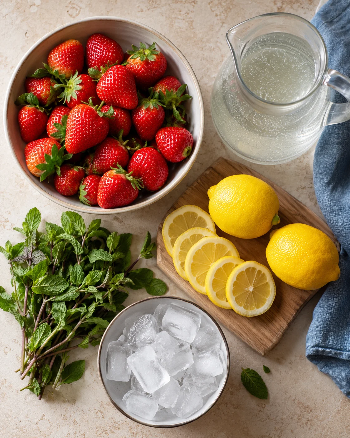 Ingrédients pour Limonade aux fraises