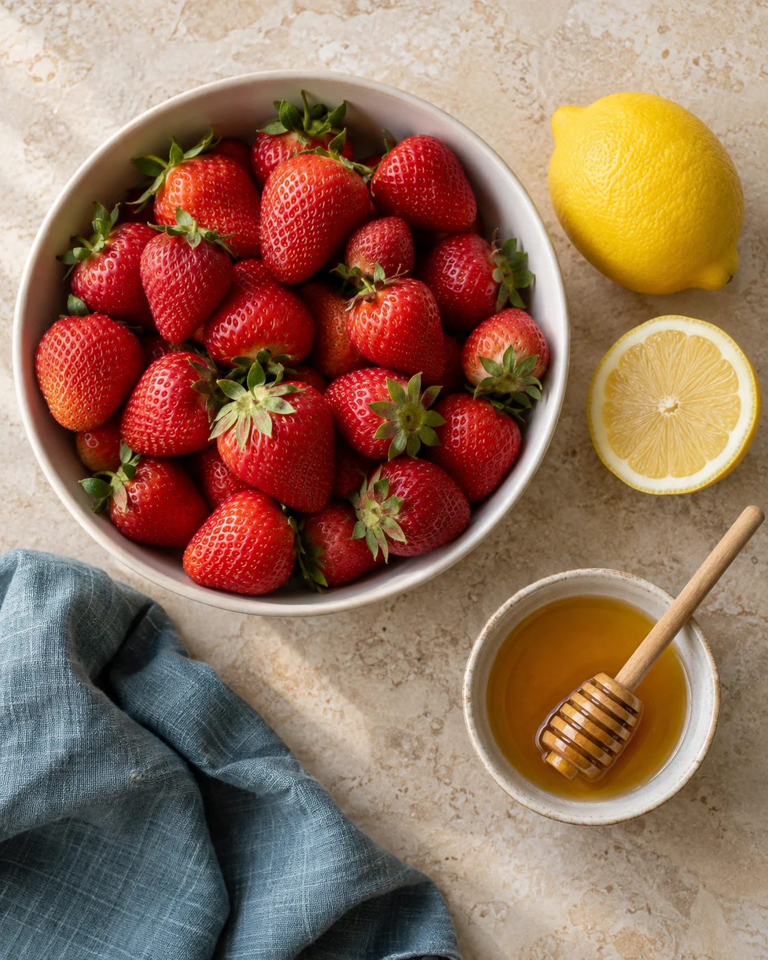 Ingrédients pour Sorbet Fraise Citron