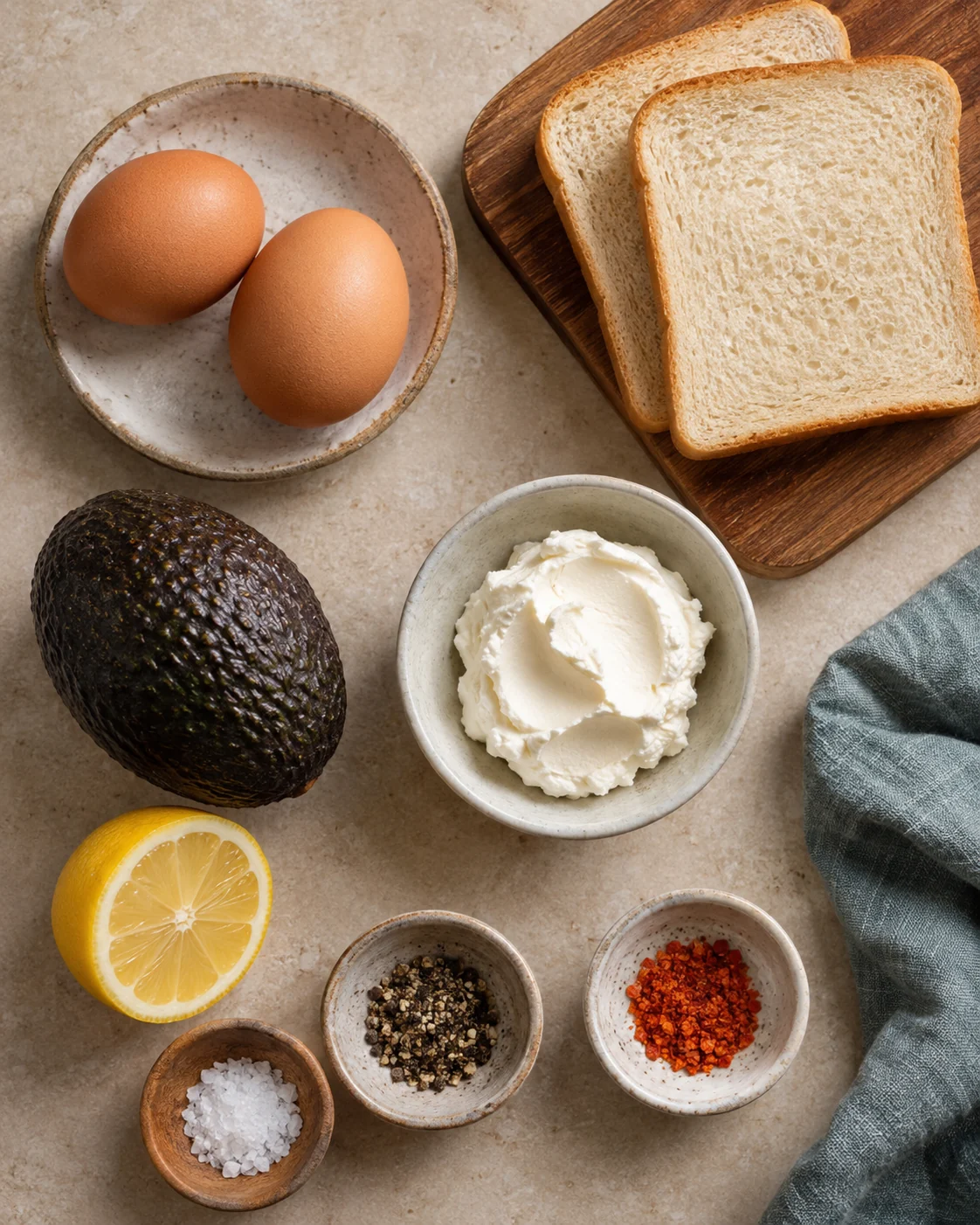 Ingrédients pour Avocado egg smash toast