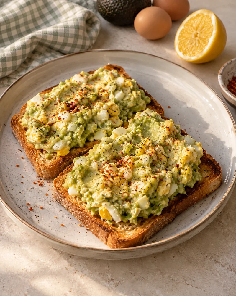 Avocado egg smash toast