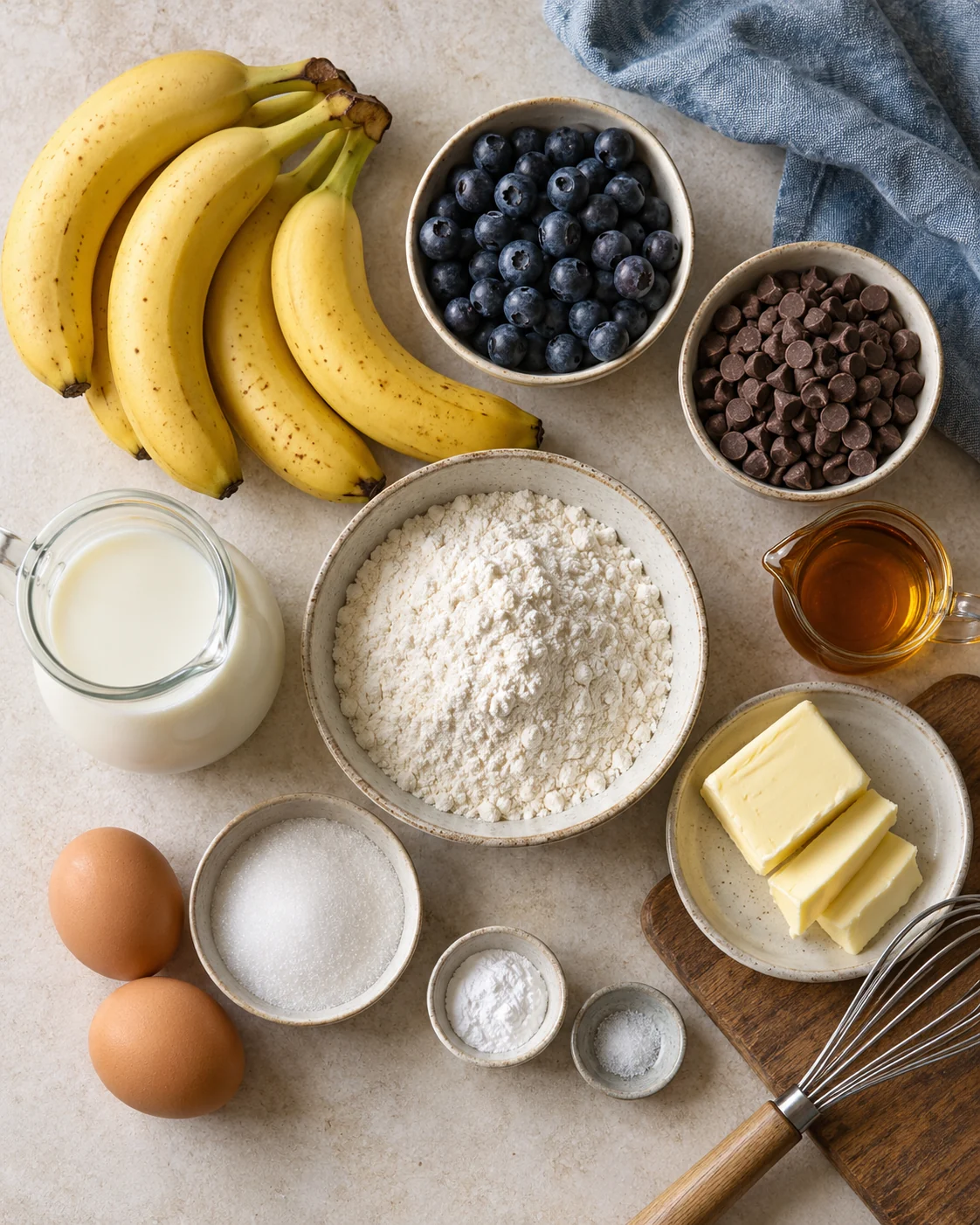 Ingrédients pour Pancakes Banane