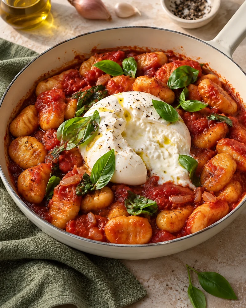 Gnocchis express (tomates/burrata)