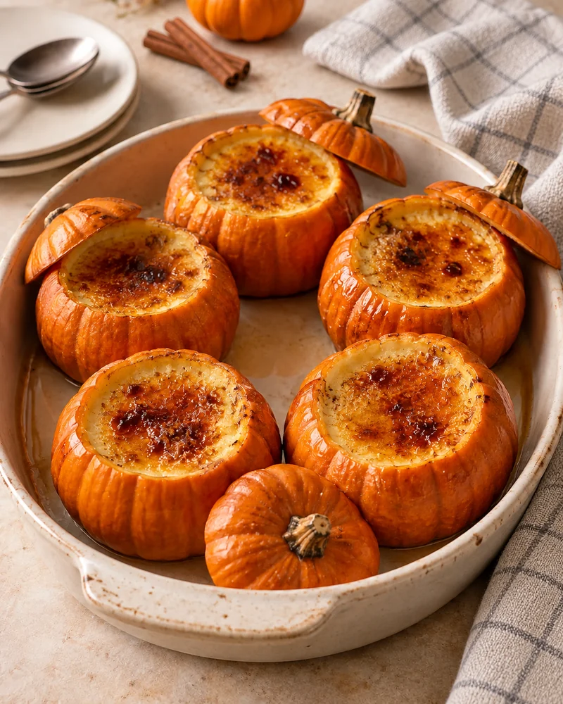 Mini citrouilles crème brûlée