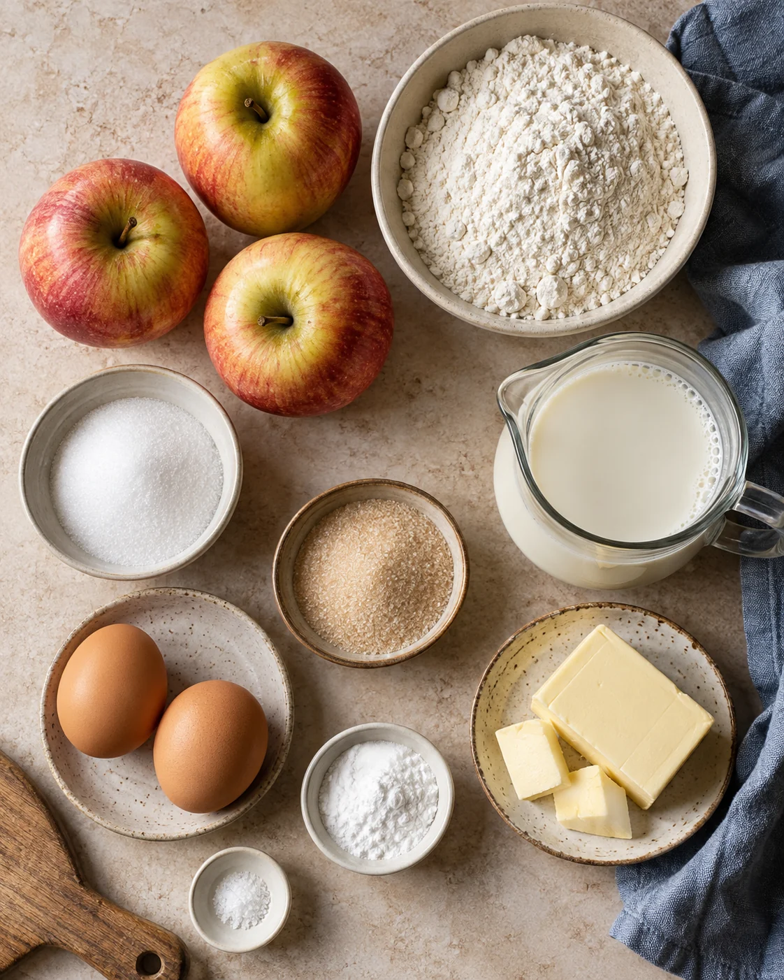 Ingrédients pour Les pancakes à la pomme