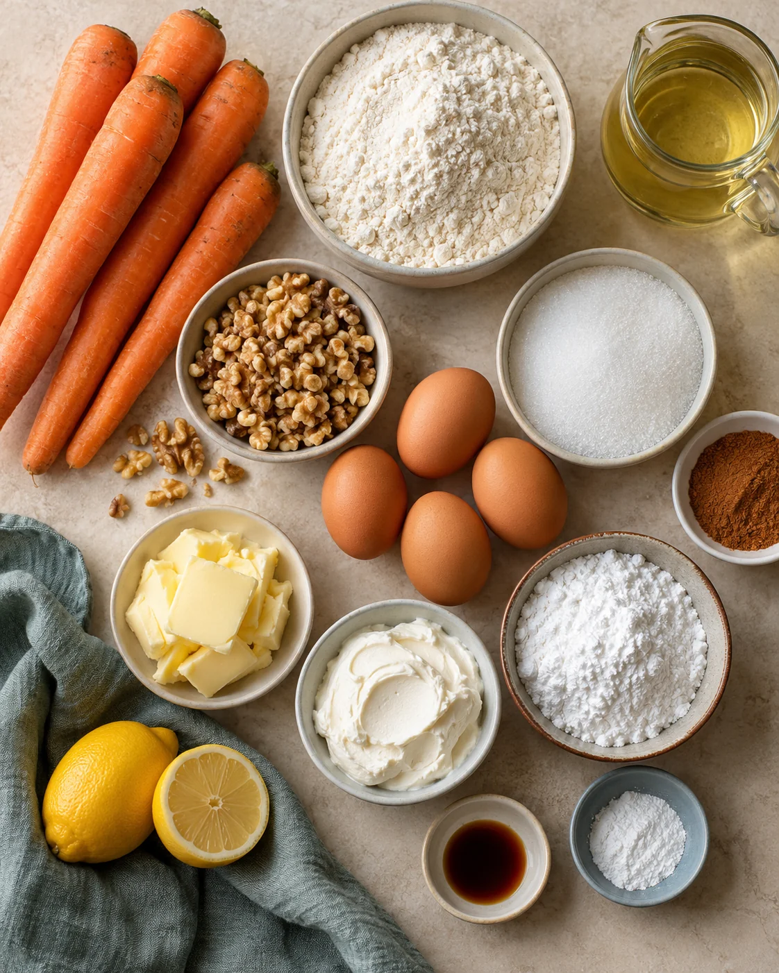 Ingrédients pour Carrot Cake