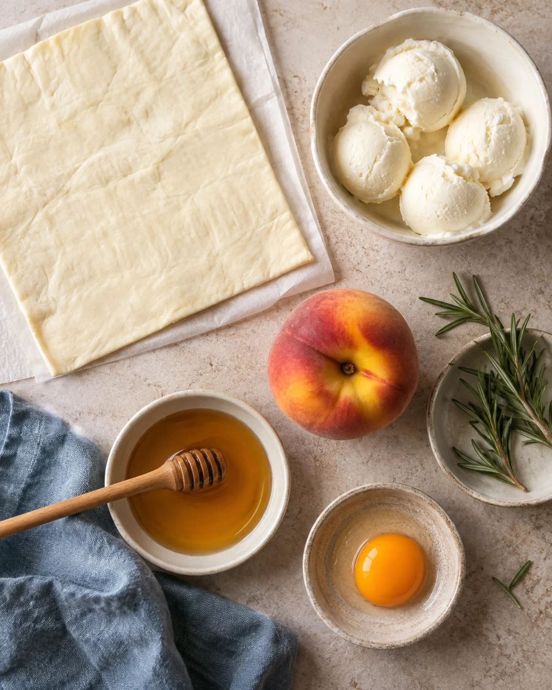 Ingrédients pour Mini tartes tatin pêche