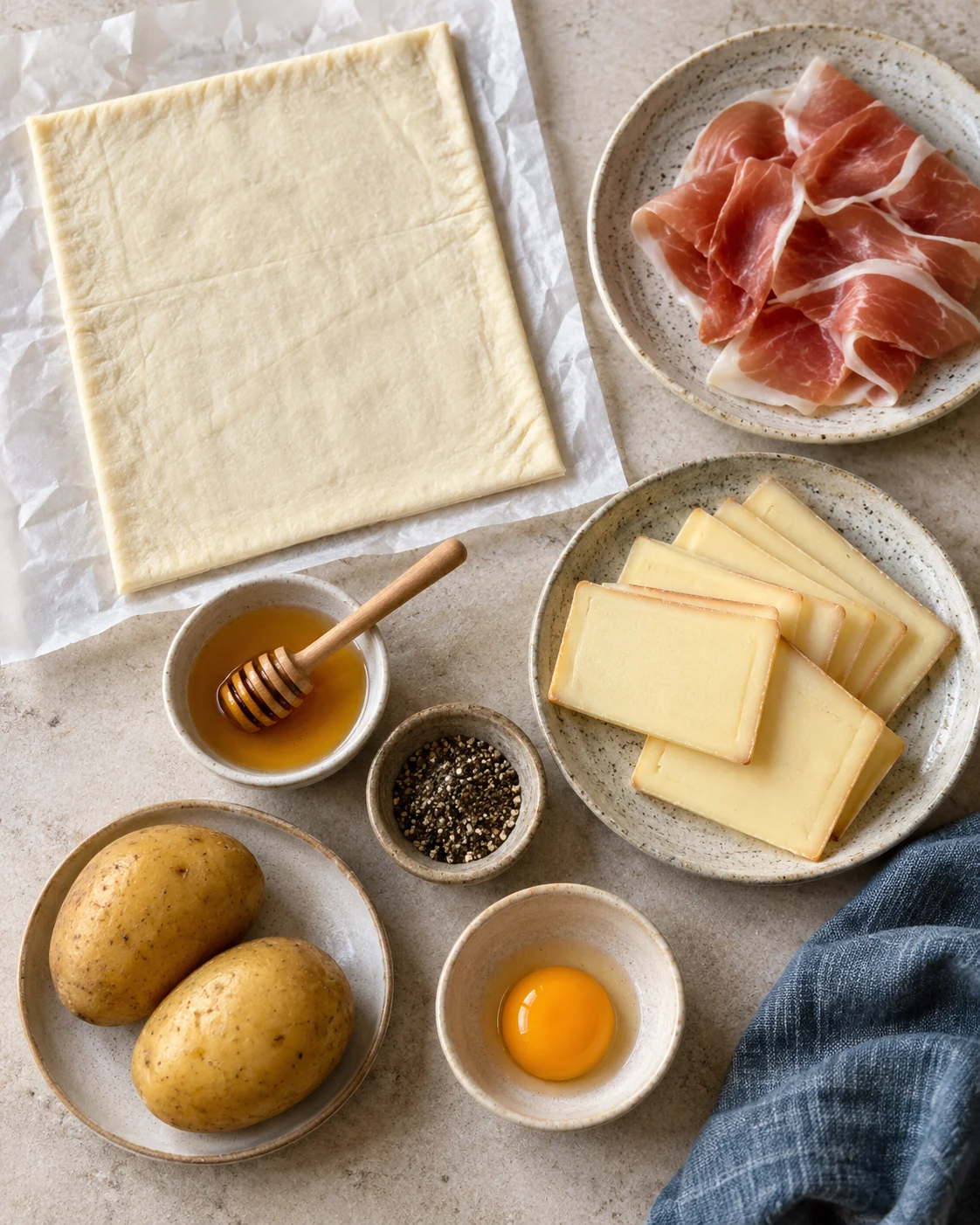 Ingrédients pour Mini tartes tatin raclette