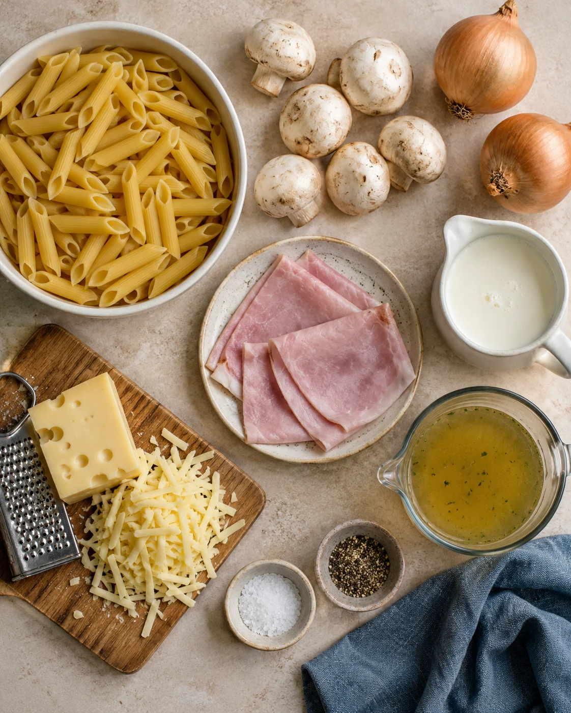 Ingrédients pour One pot pasta aux champignons