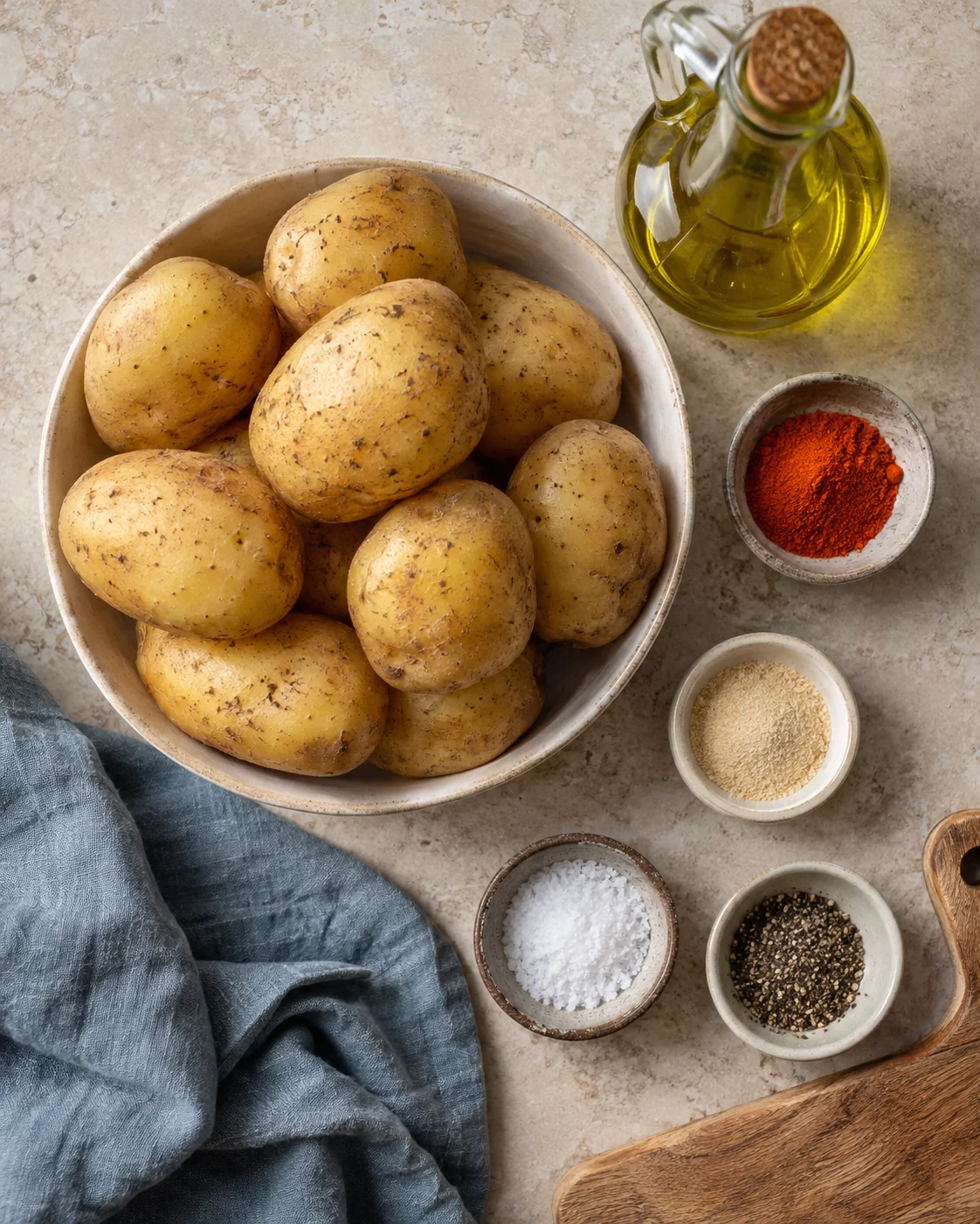 Ingrédients pour Pommes de terre crispy