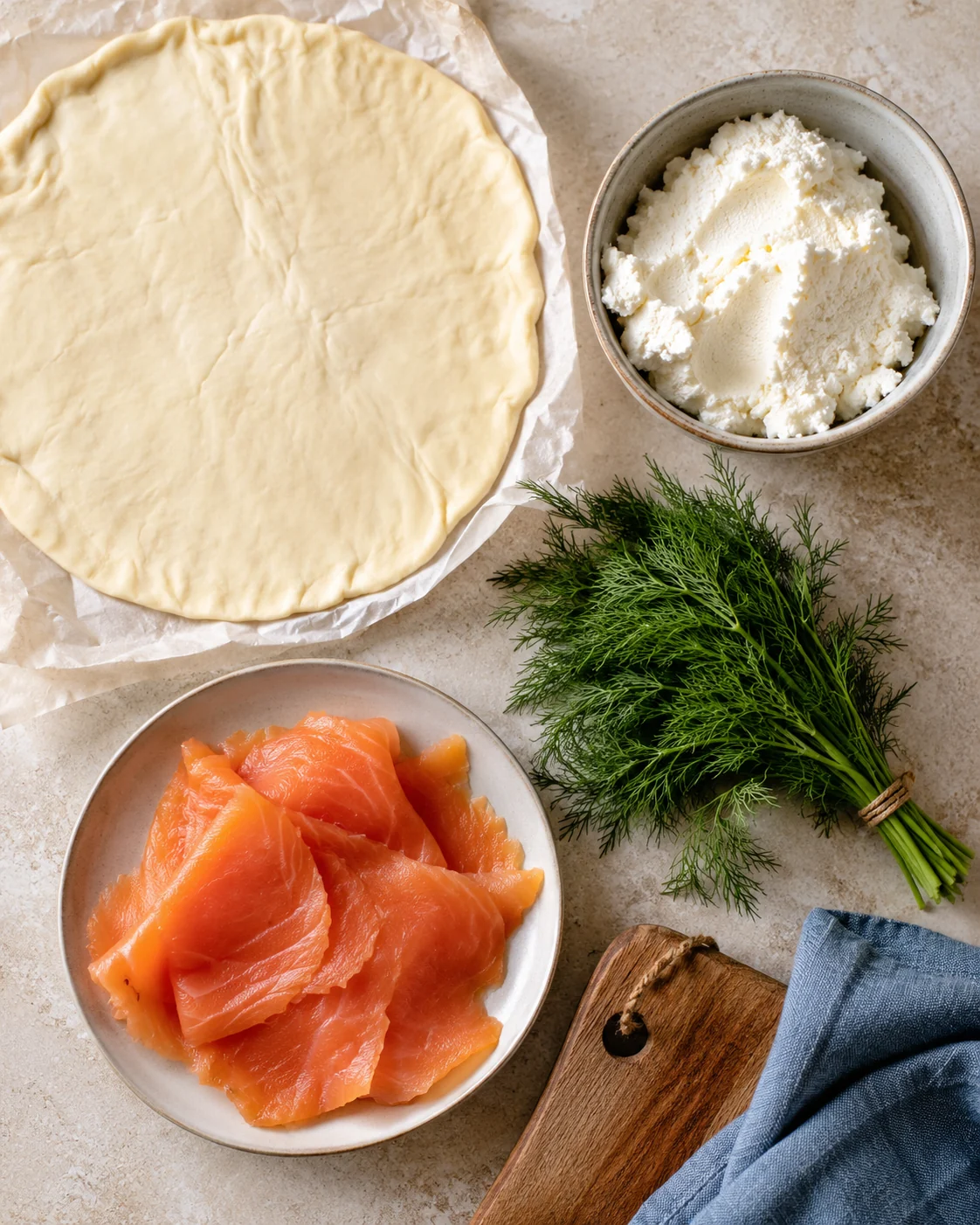 Ingrédients pour Tresse feuilletée au saumon