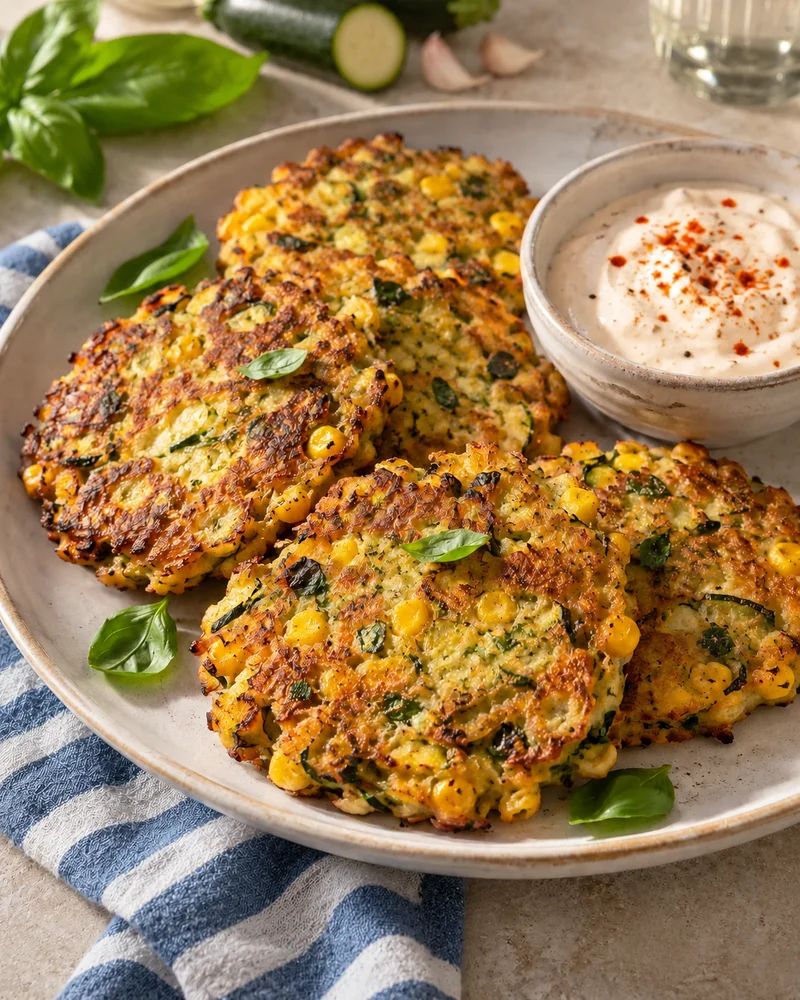 Galettes courgettes maïs