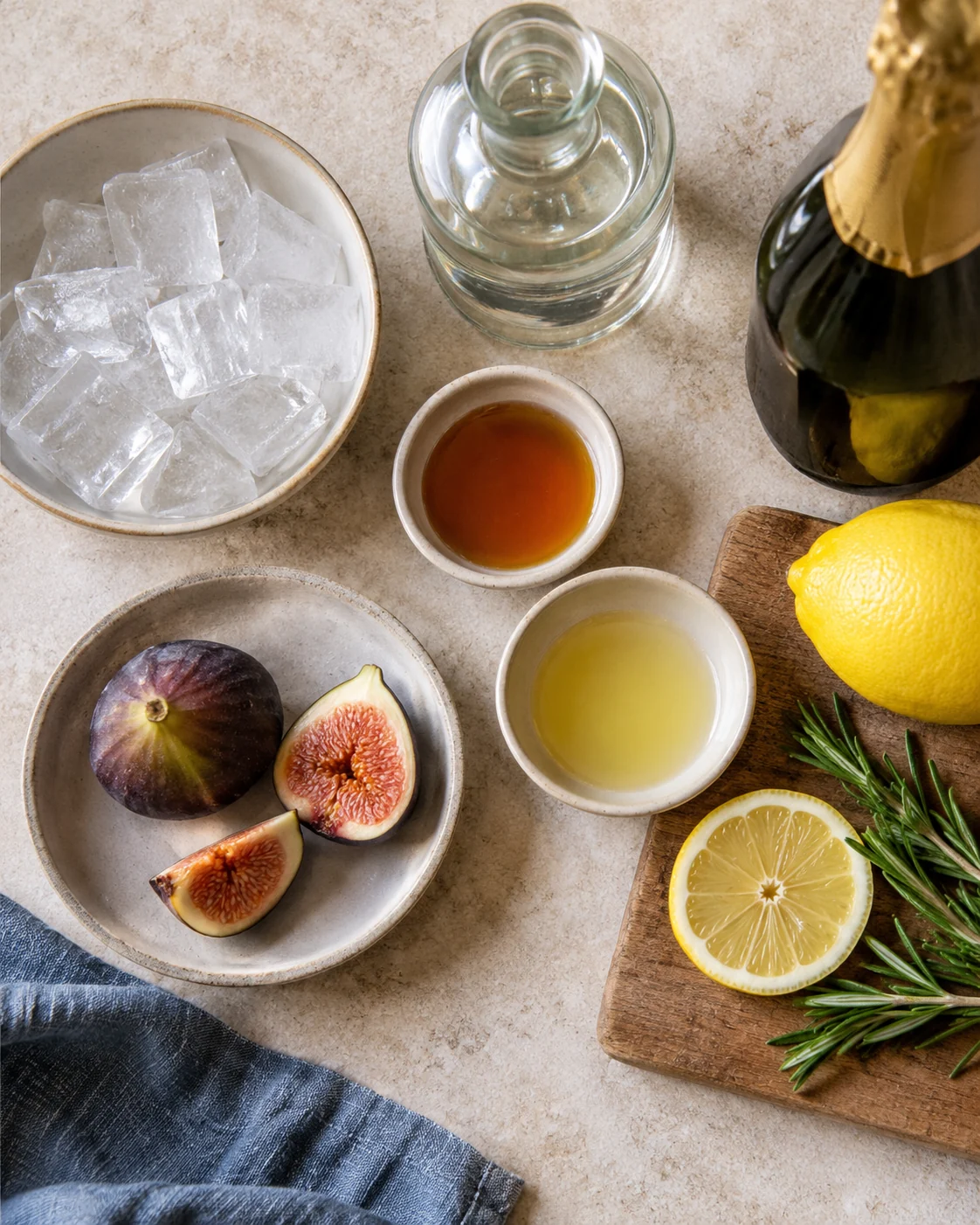 Ingrédients pour Gin royal figues