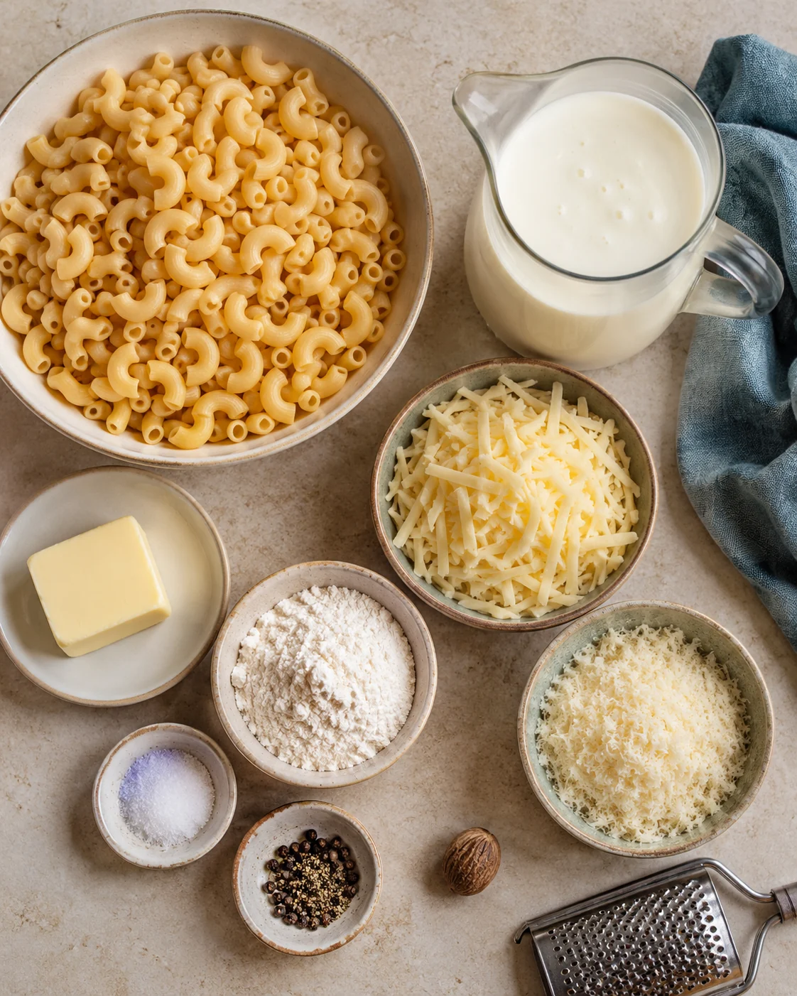 Ingrédients pour Gratin de macaronis