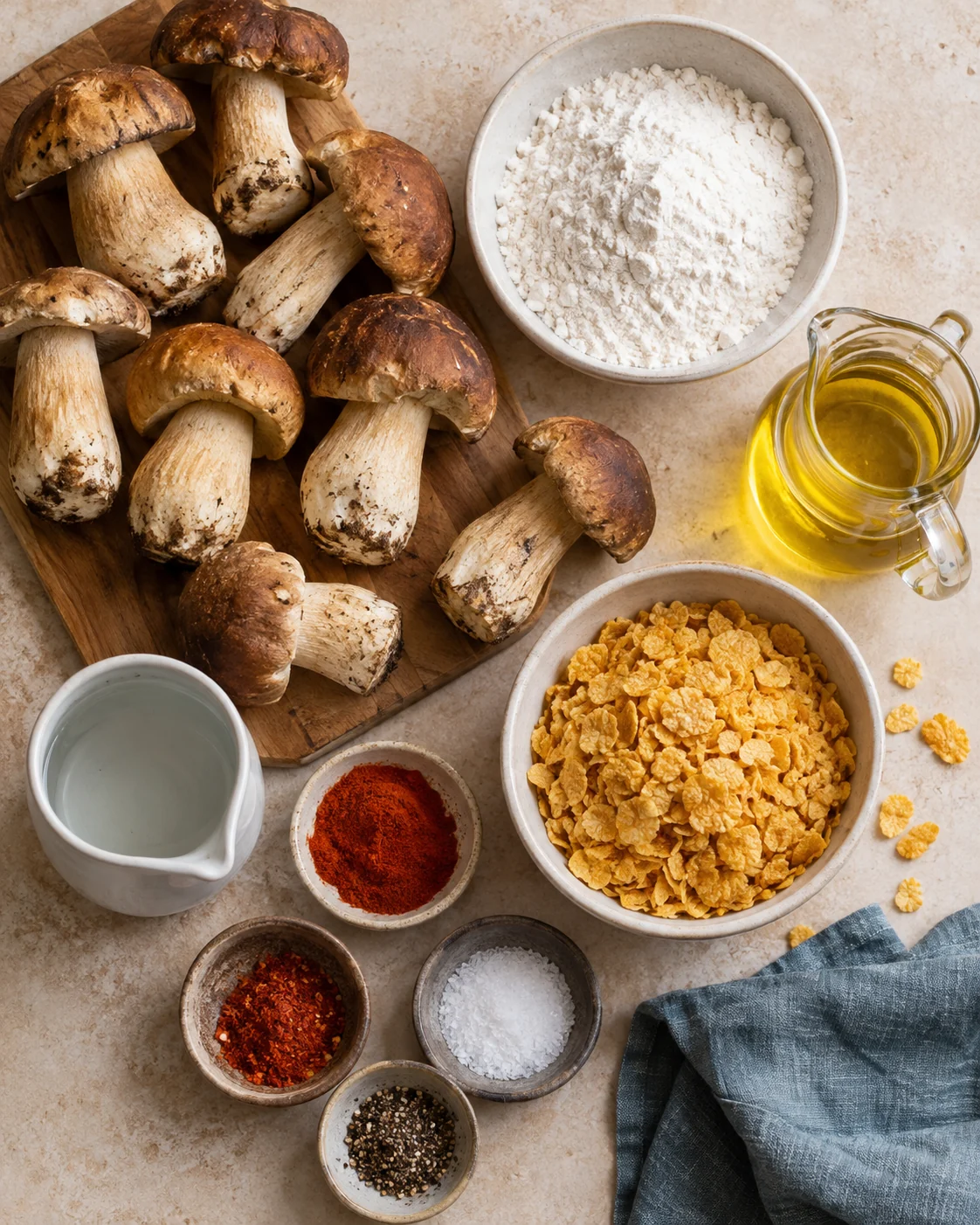 Ingrédients pour Nuggets de champignons