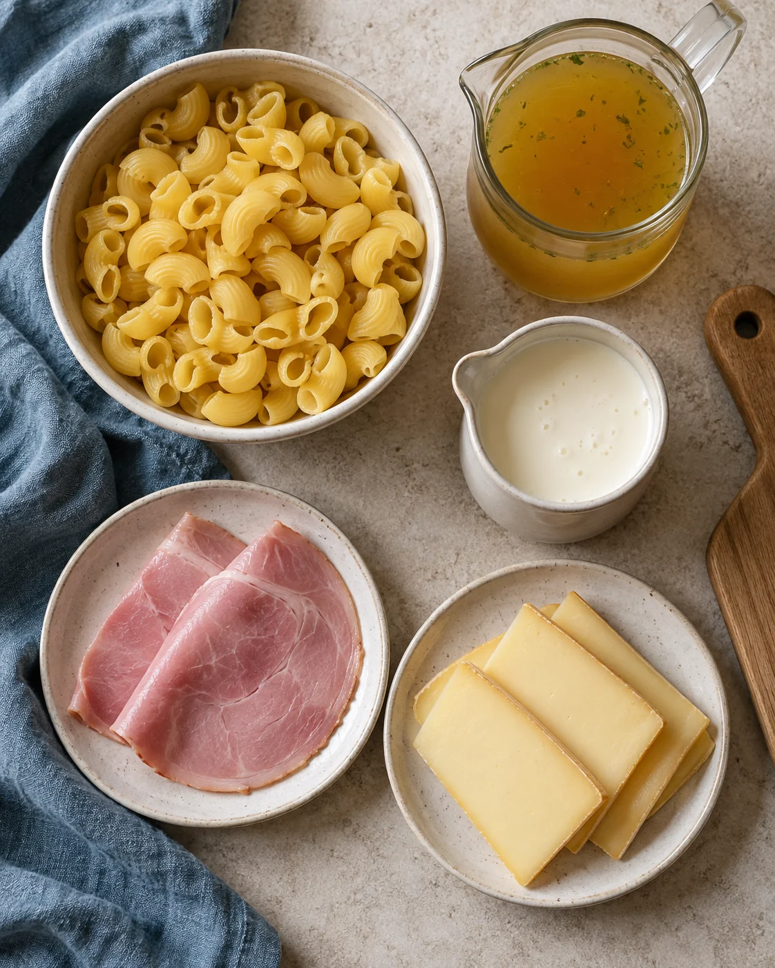 Ingrédients pour Pâtes Raclette