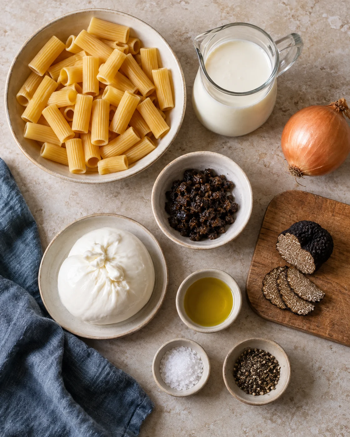 Ingrédients pour Pâtes truffe burrata