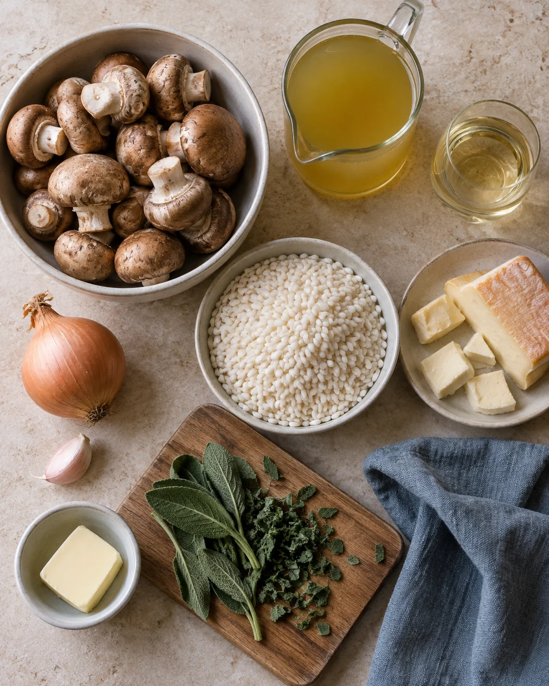 Ingrédients pour Risotto crémeux au taleggio