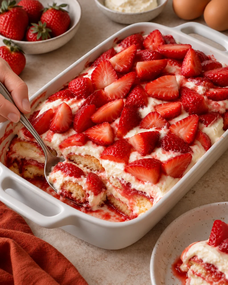 Tiramisu aux fraises